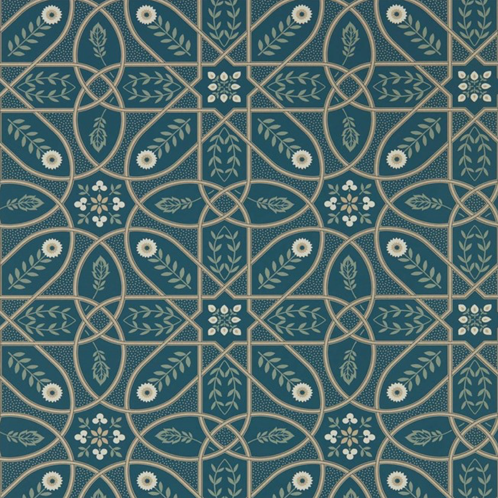 TAPET BROPHY TRELLIS, Deep Teal