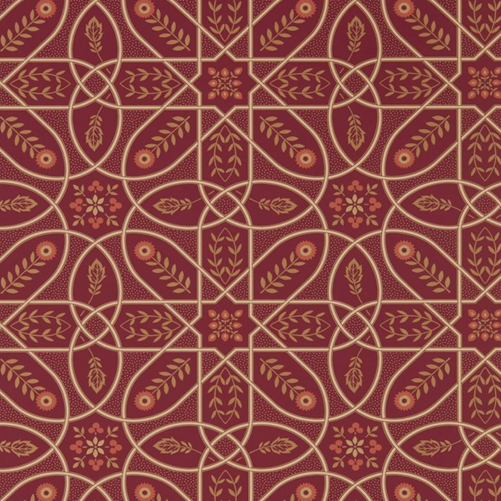 TAPET BROPHY TRELLIS Russet Gold