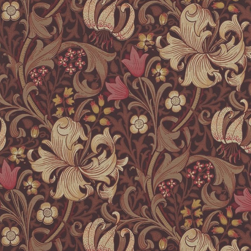 TAPET GOLDEN LILY, Fig/Burnt Orange