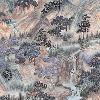 TAPET MOUNTAINSCAPE, Misty