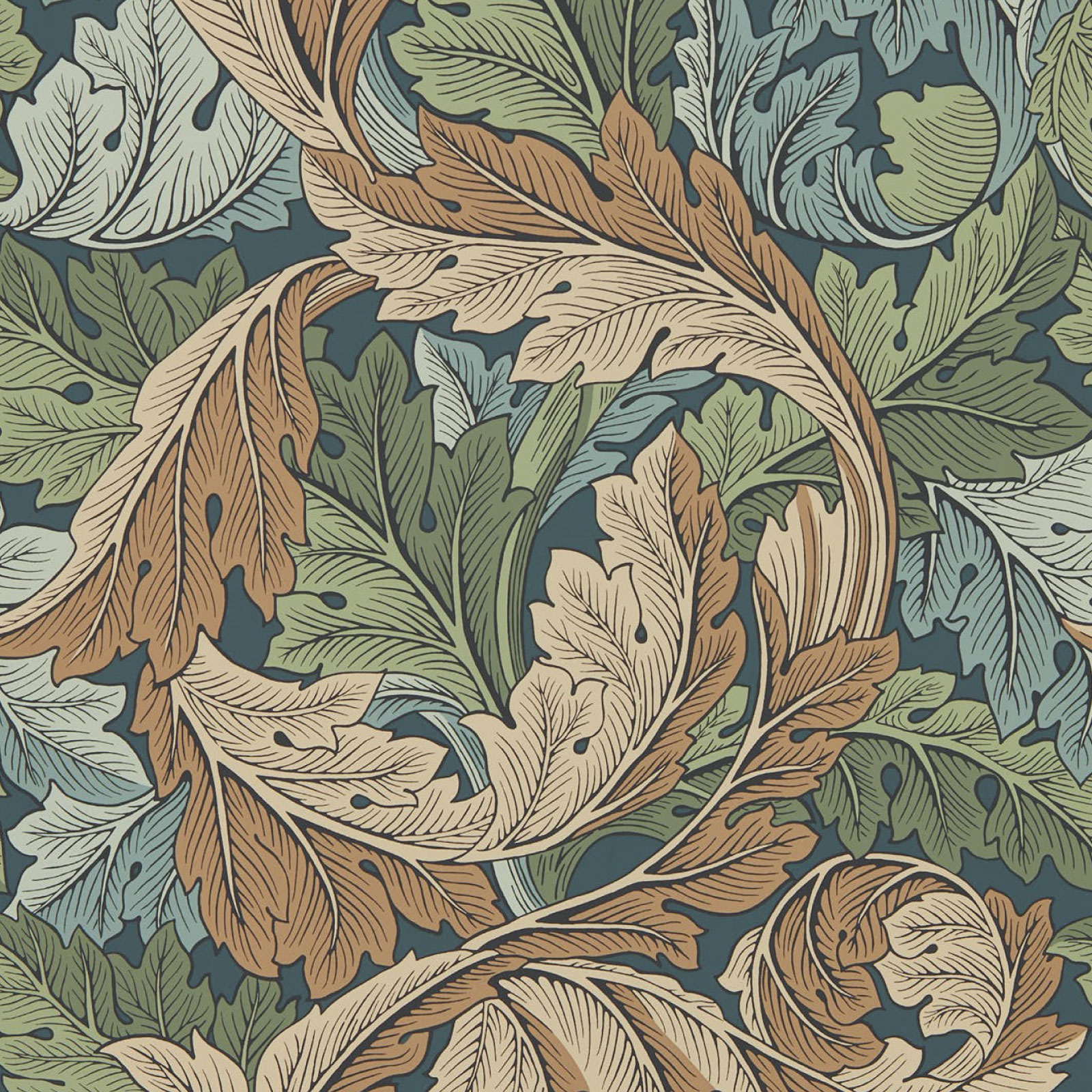 TAPET ACANTHUS, Slate Blue/Thyme