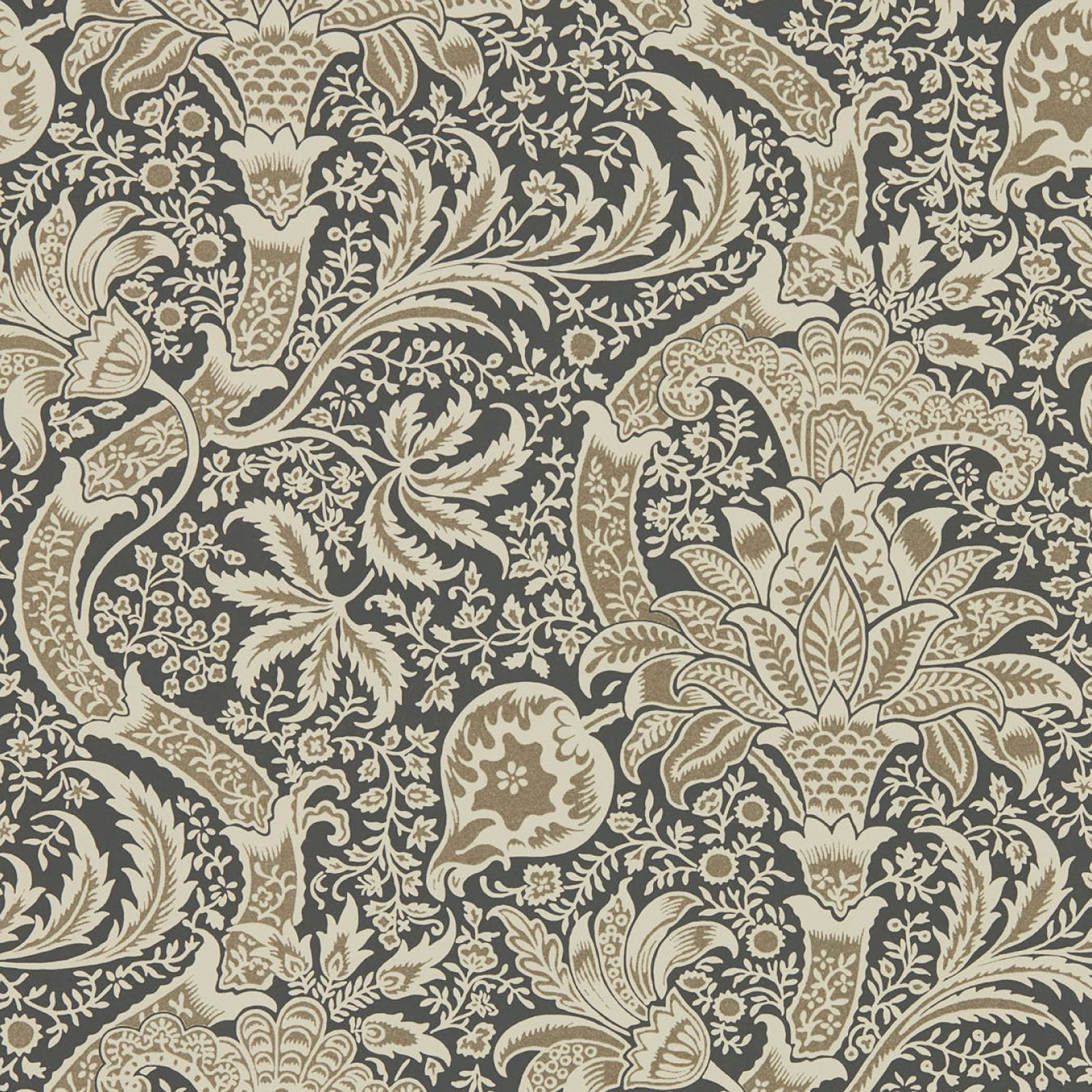 TAPET INDIAN, Charcoal/Nickel