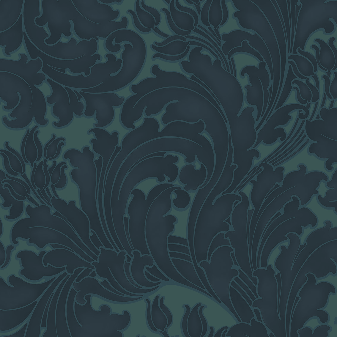 TAPET TULIP, blue black