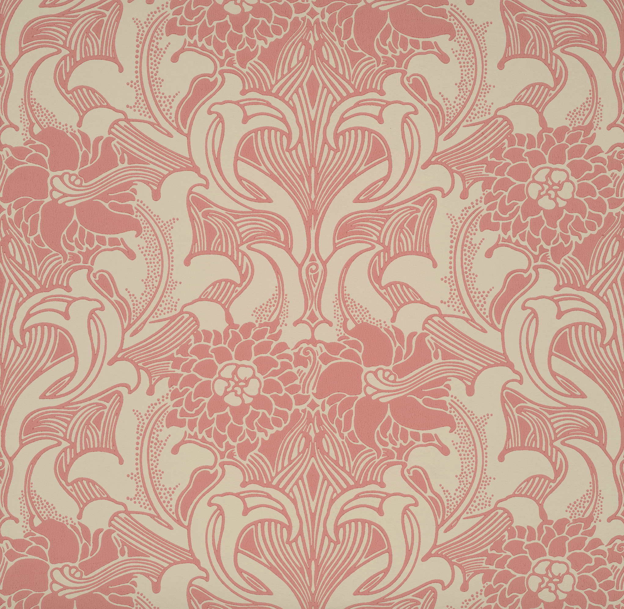 TAPET DAHLIA SCHROLL, Carmine