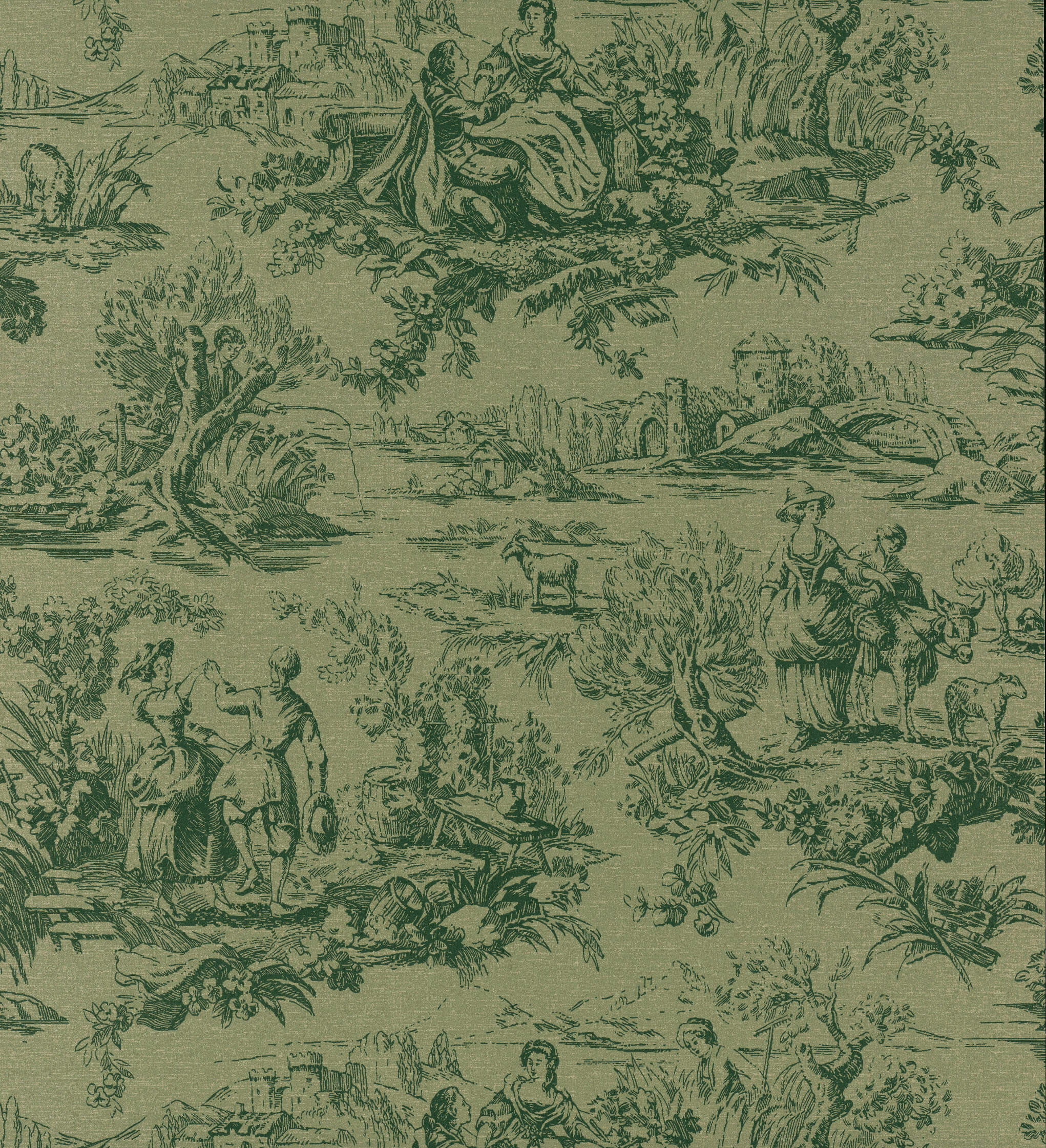 TAPET LOVER´S TOILE, Dark Brunswick Green