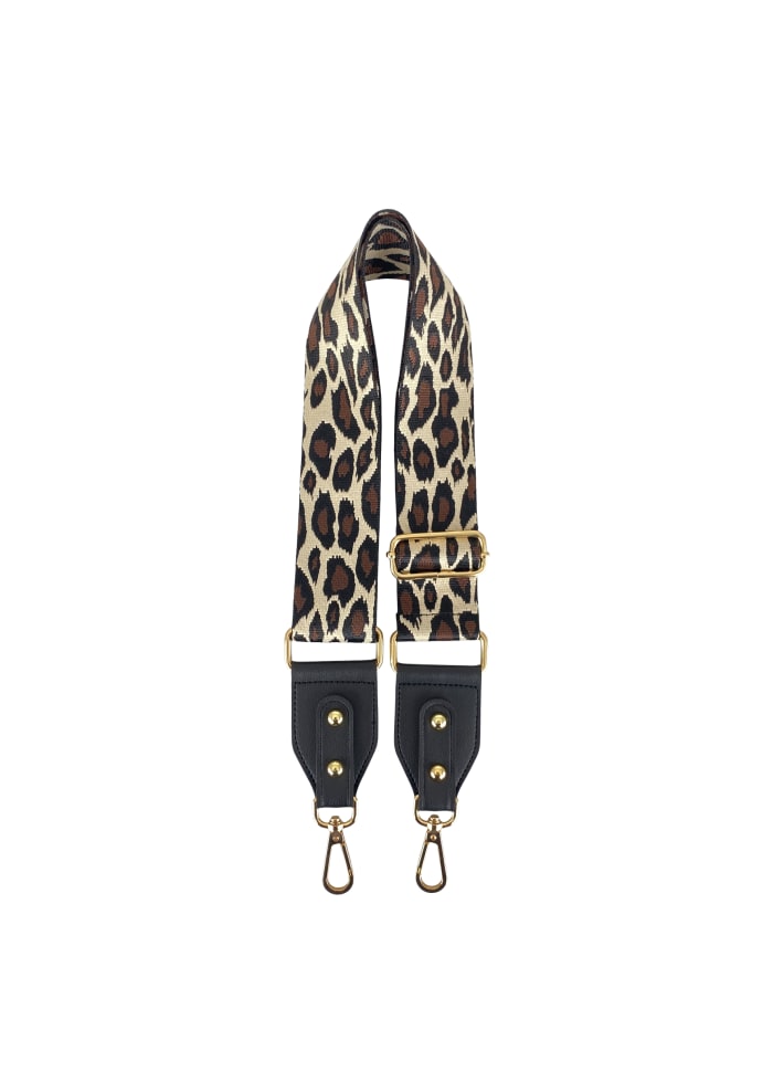 Black Colour Bagstrap Adona Beige Leo