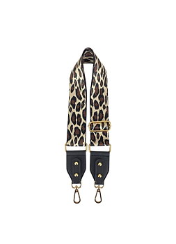 Black Colour Bagstrap Adona Beige Leo