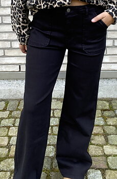 Toxik Stretchjeans Rak Svart