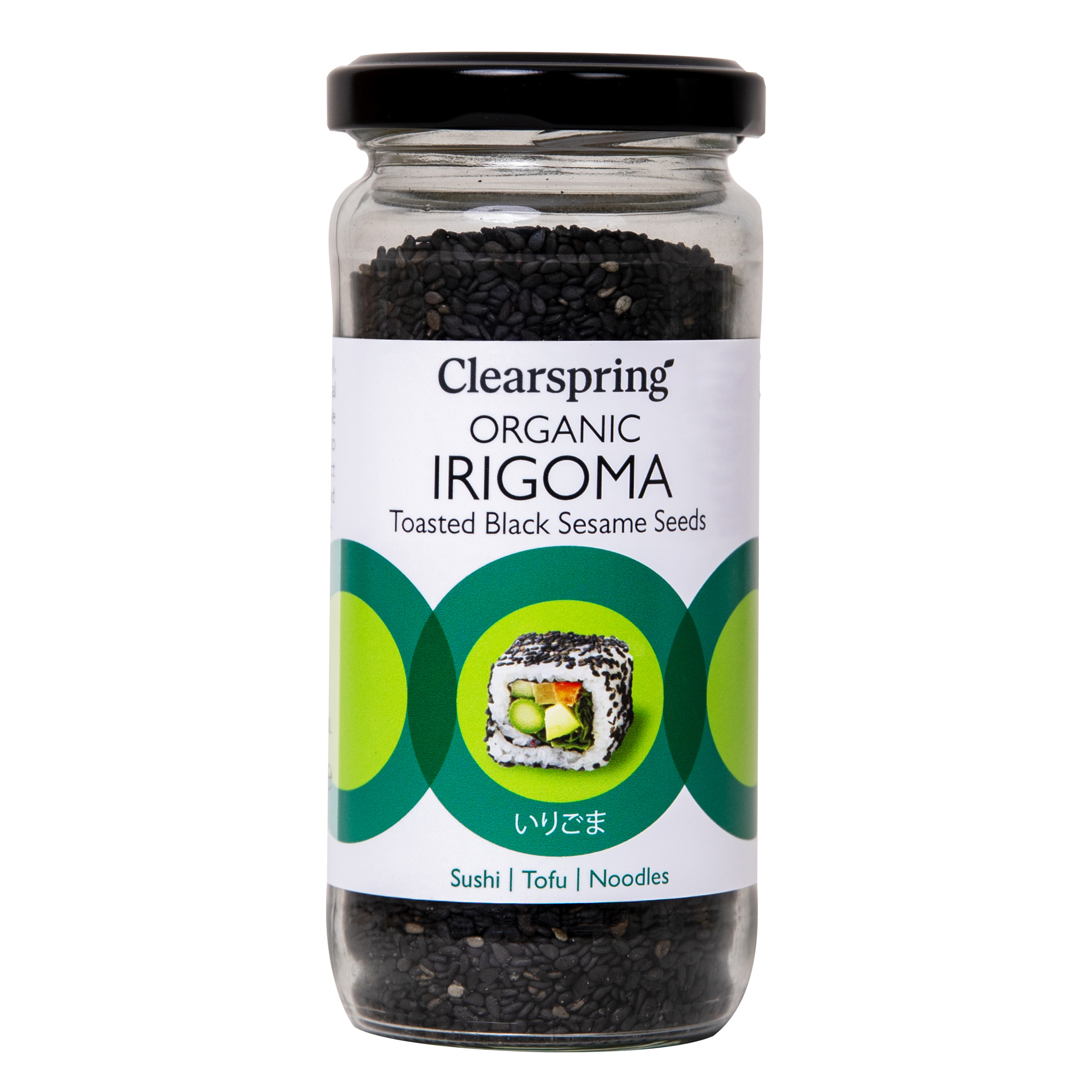 Irigoma - rostade svarta sesamfrön 100g x6, EKO