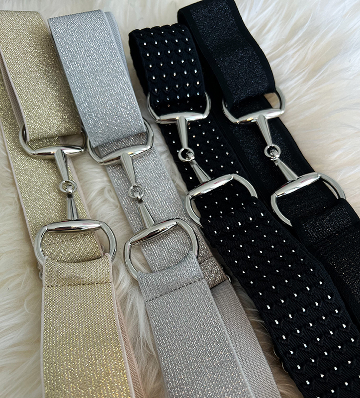 BELT SPARKLY HORSEBIT SILVER - 2
