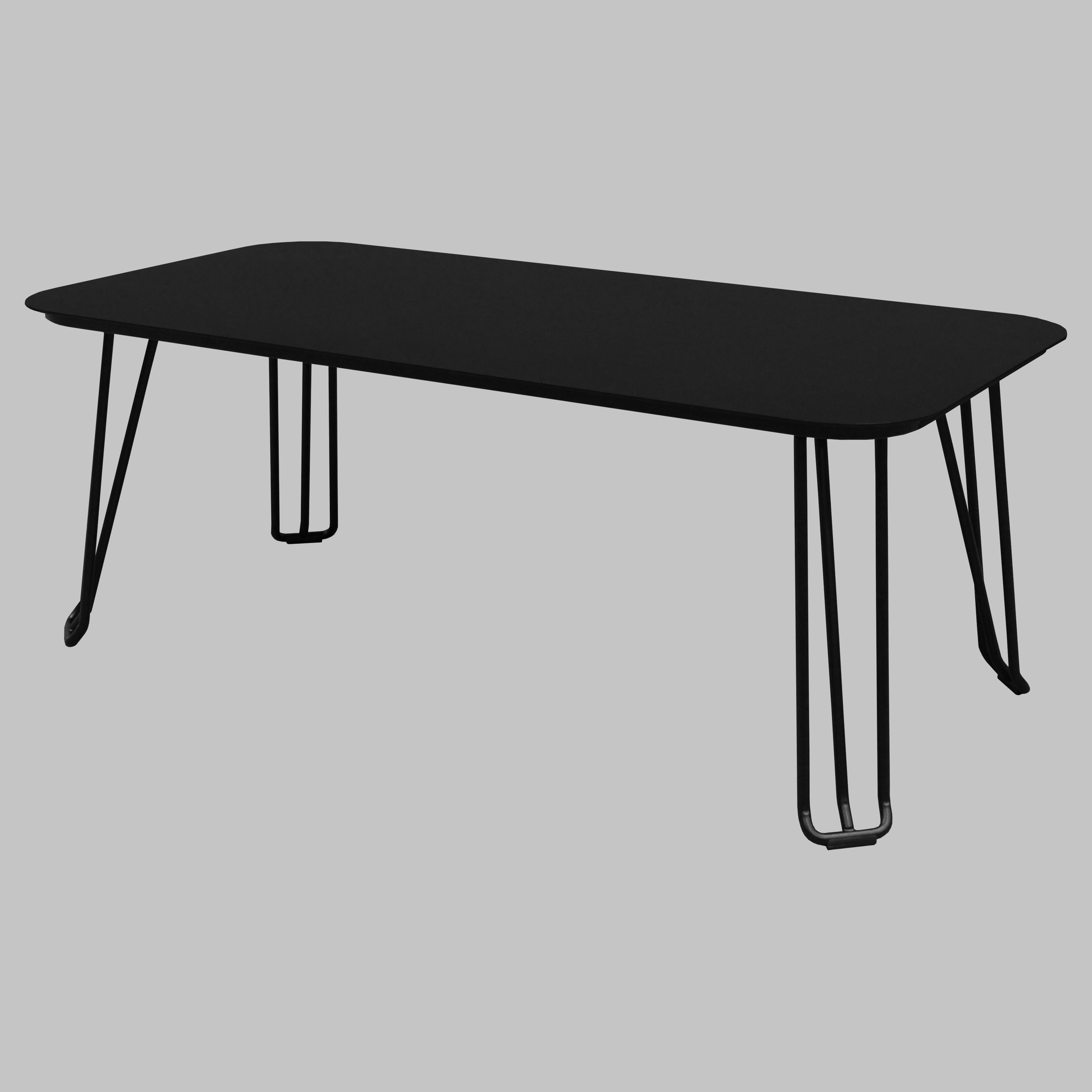 Soffbord 110x55 cm, stål svart - 2