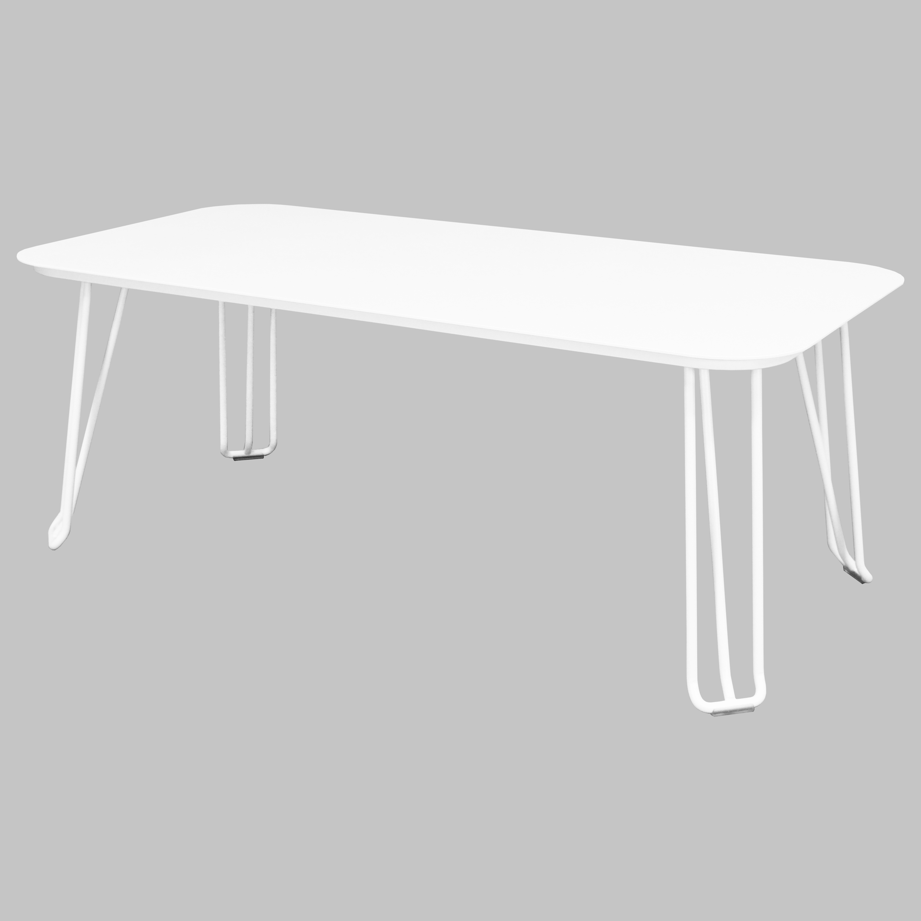 Soffbord 110x55 cm, stål vit - 2