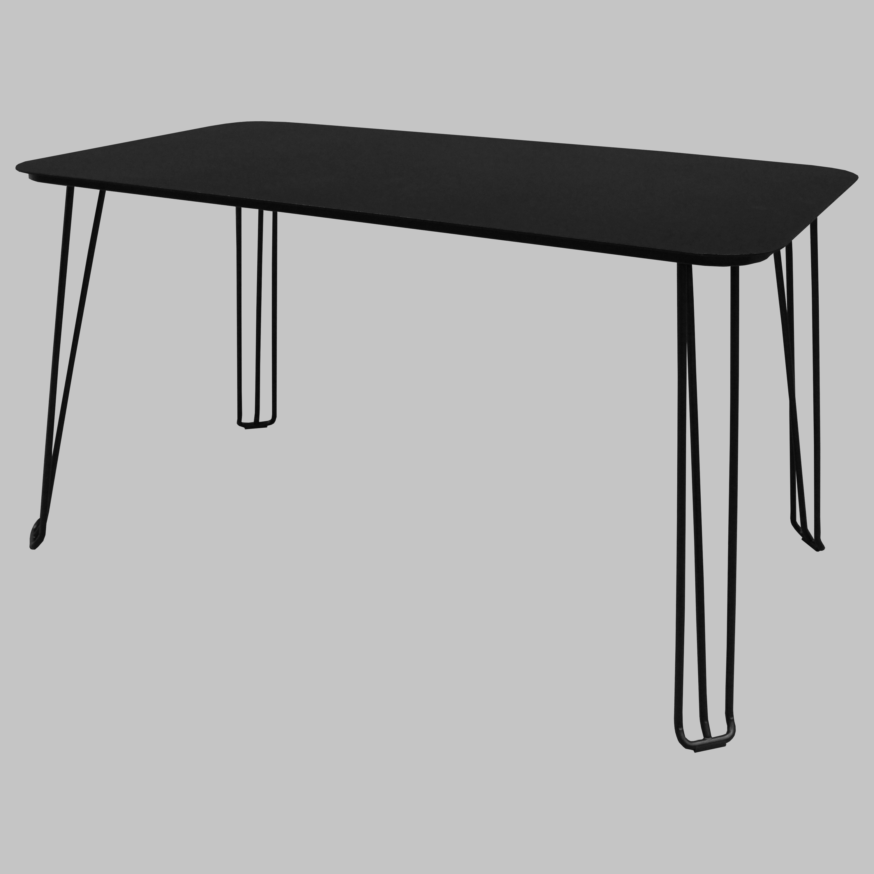 Matbord 130x74 cm, stål svart - 2