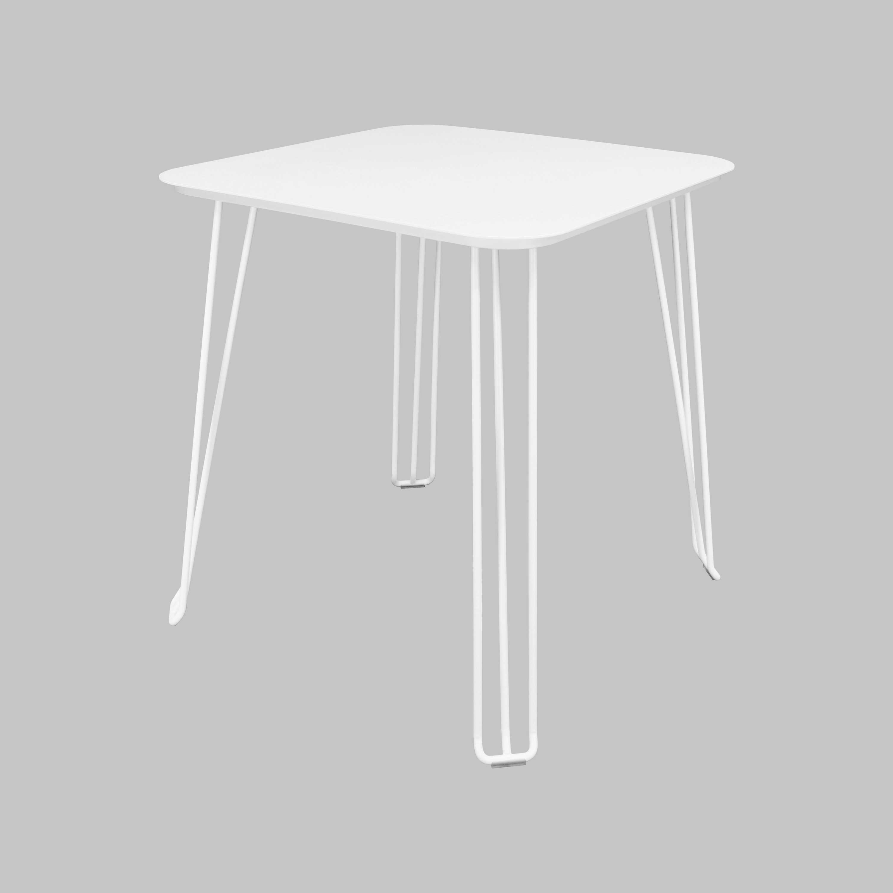 Matbord/Cafèbord 72x72 cm, stål vit - 3