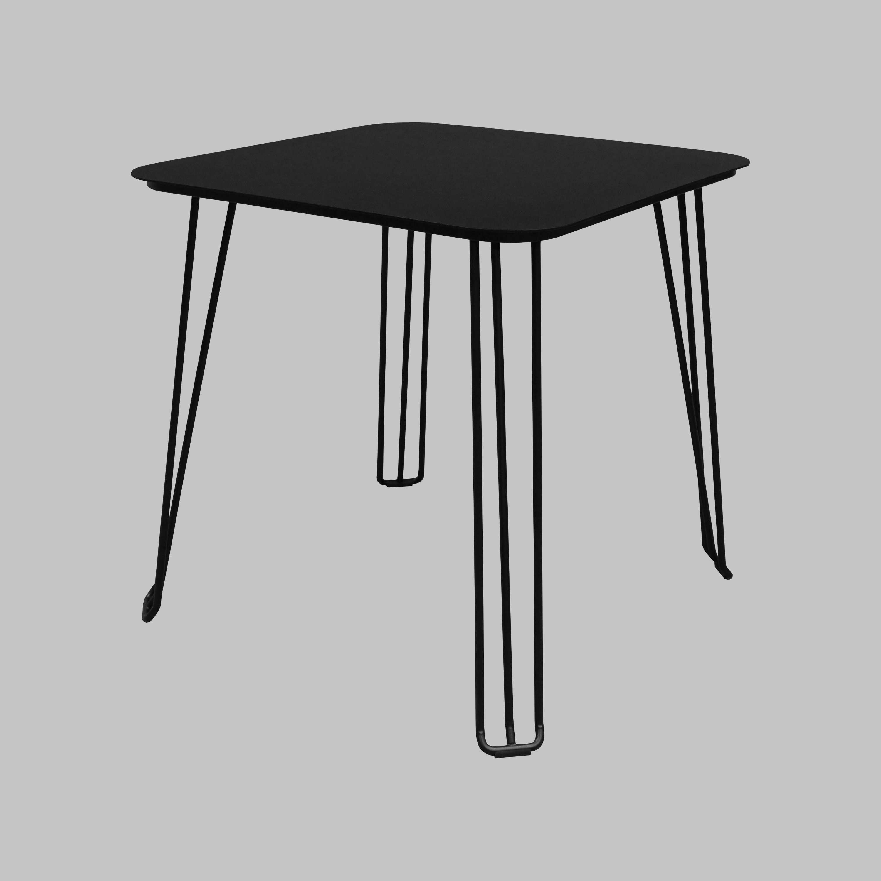 Matbord/Cafèbord 72x72 cm, stål svart - 2