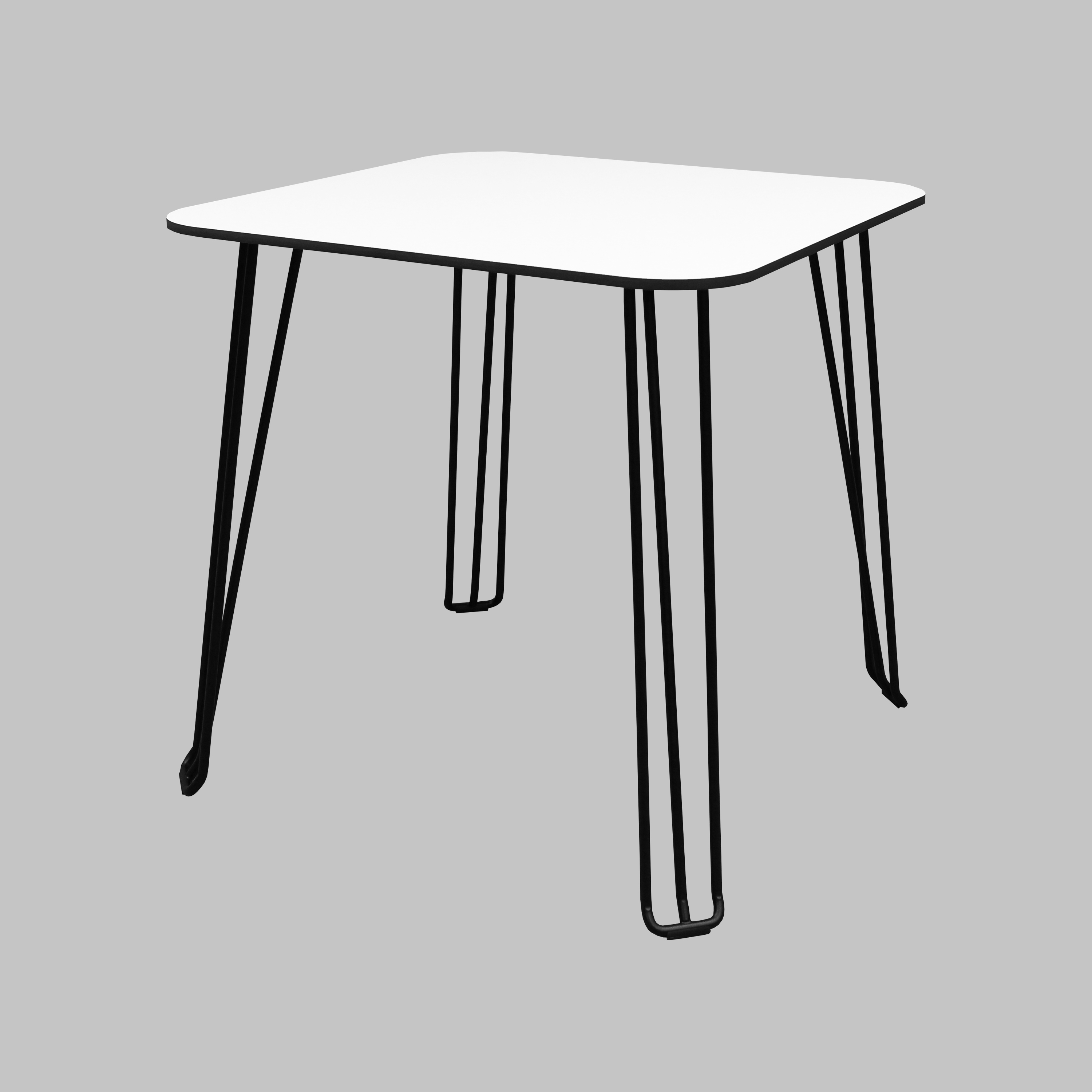 Matbord/Cafèbord 72x72 cm, kompaktlaminat, svarta ben - 2