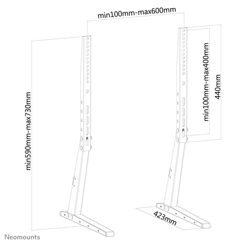 Neomounts Tv/Monitor Desk Stand - 3