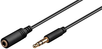 MicroConnect Headphone & Audio Extension Cable; 3.5 mm Minijack Male-Female, 5 m