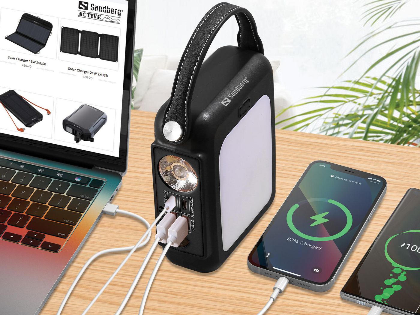 Sandberg Hand Crank Powerbank 20000 - 2