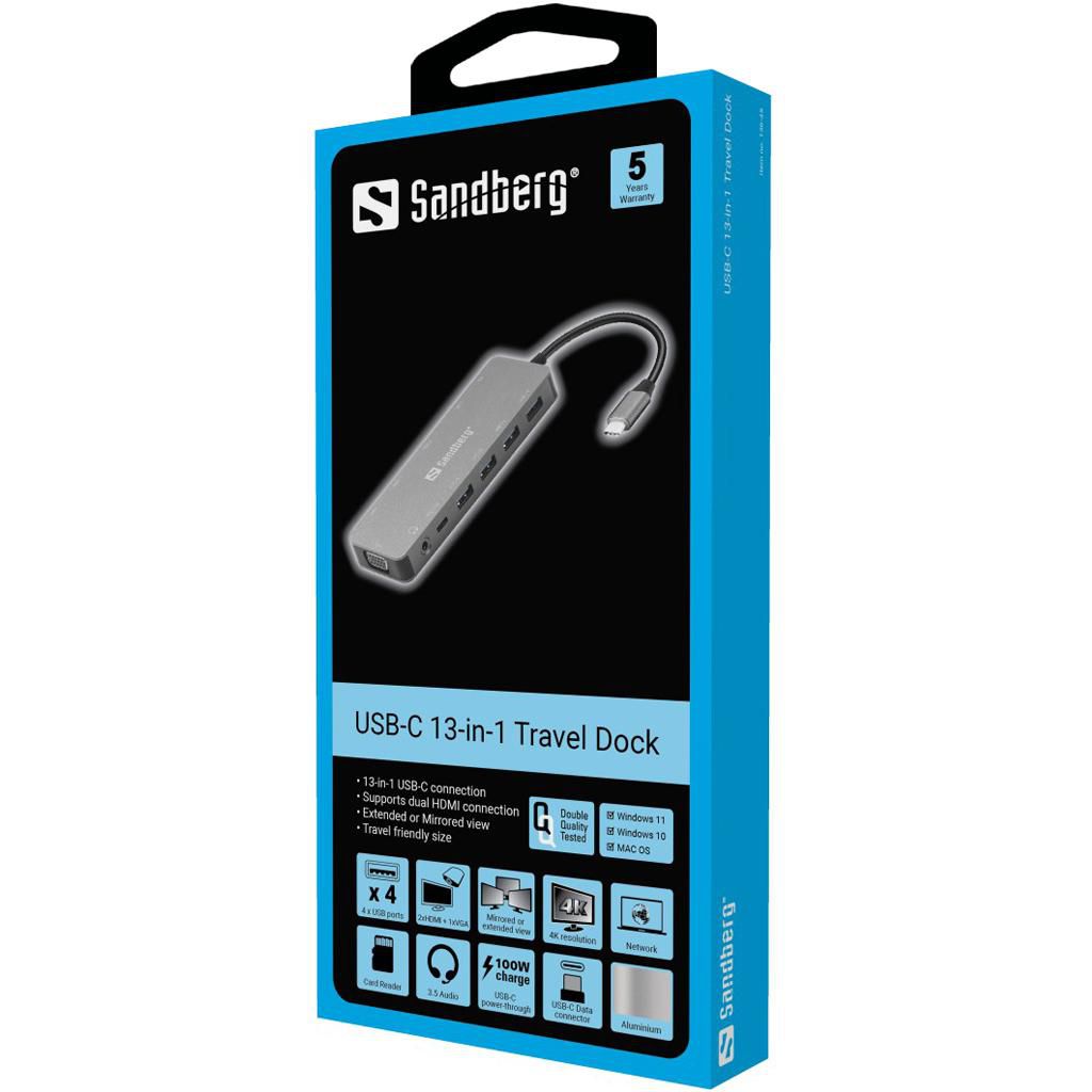 Sandberg USB-C 13-in-1 Travel Dock - 3