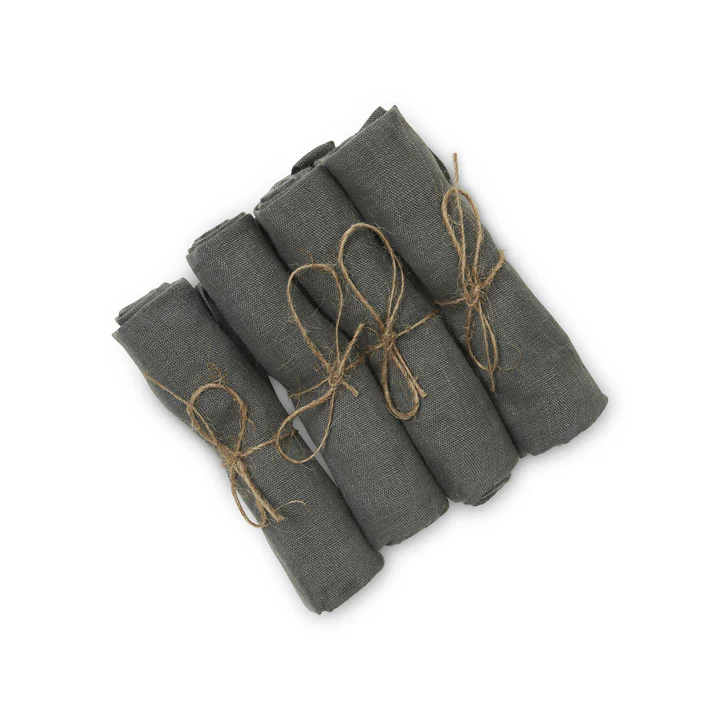 Linneservett 4-pack 