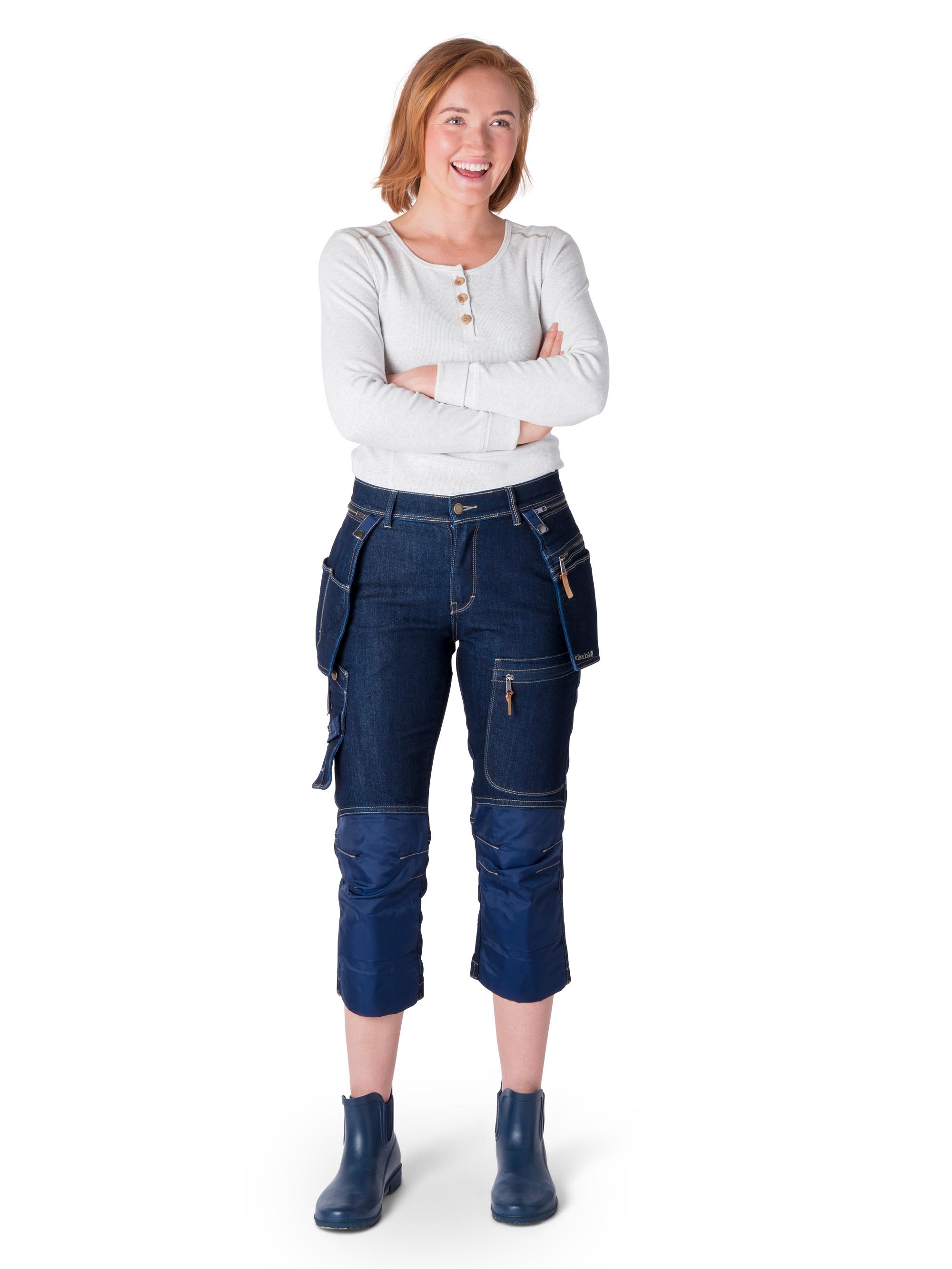 Dora worker capri pants - women's capri work trousers - Flora