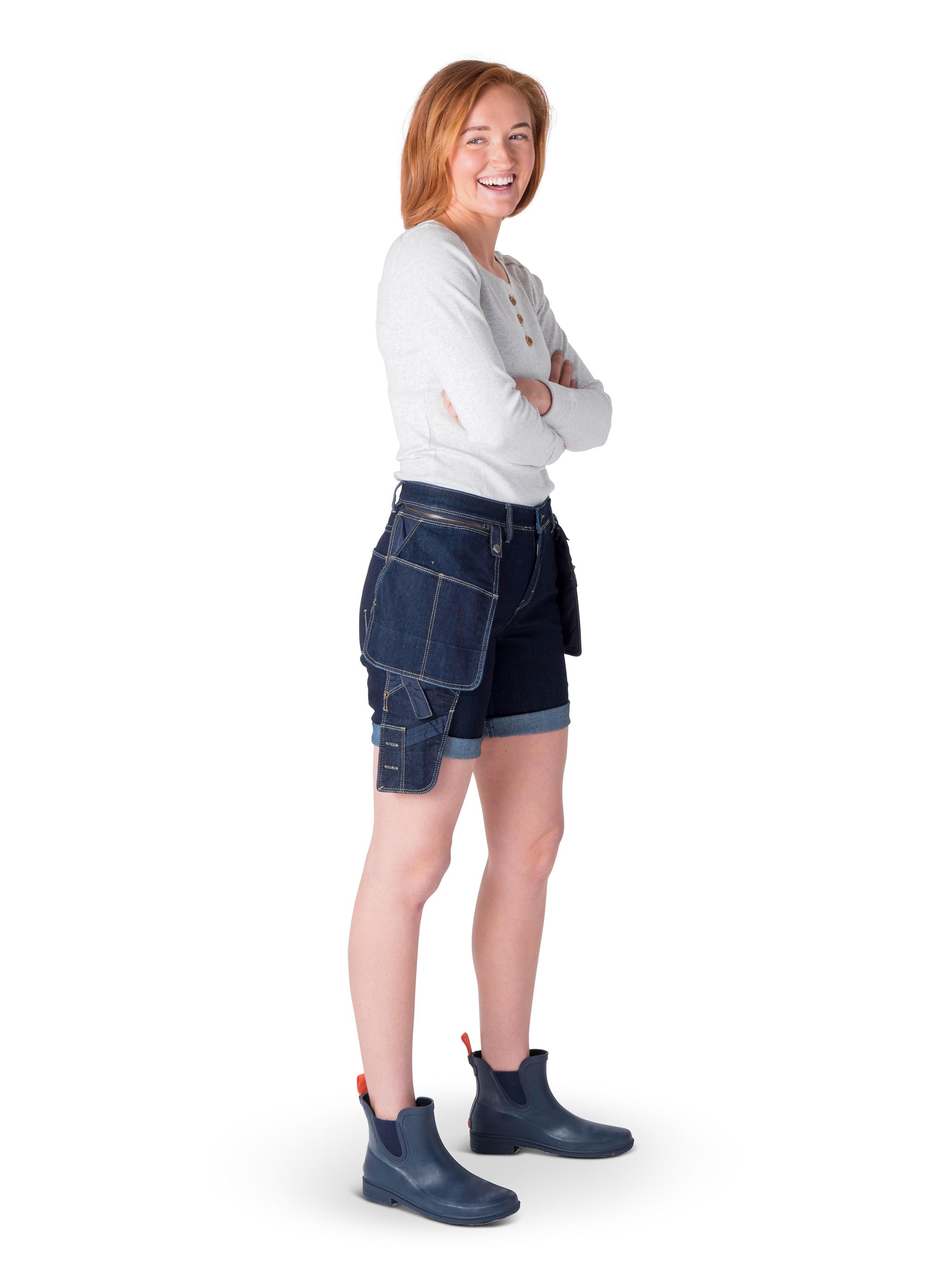 Dana Denim Worker Shorts - women’s utility shorts - 5