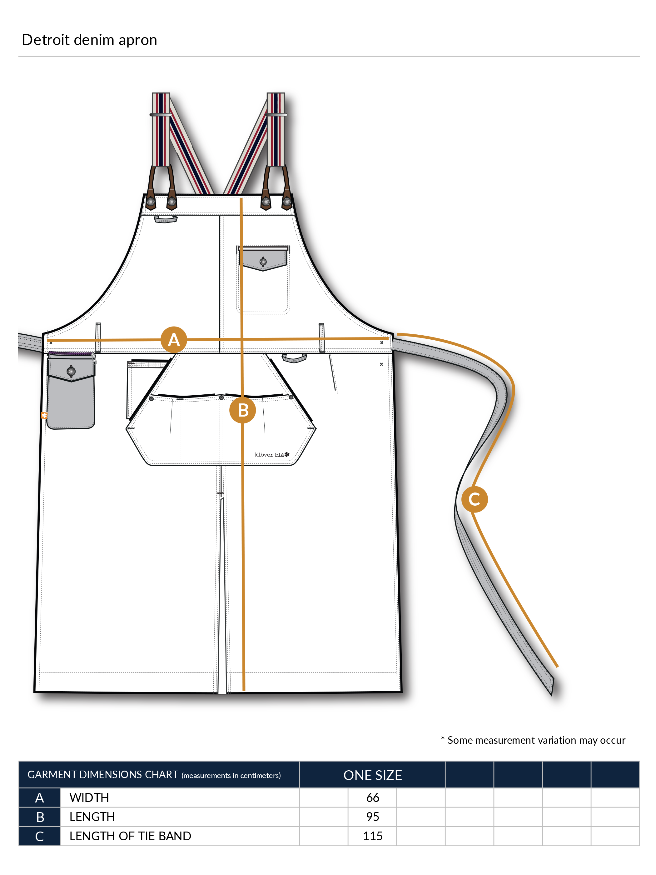 Detroit denim apron - suspenders apron 