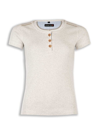 Rosa rib top - short sleeve - White melange