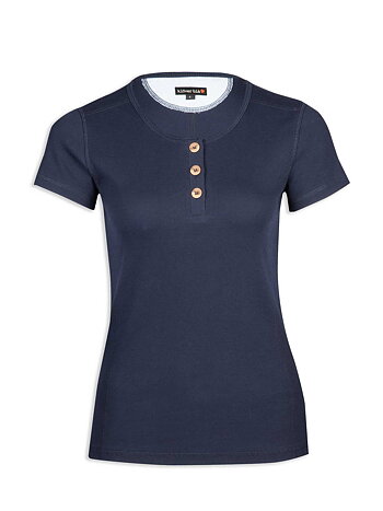 Rosa Rib Top - short sleeve - Indigo