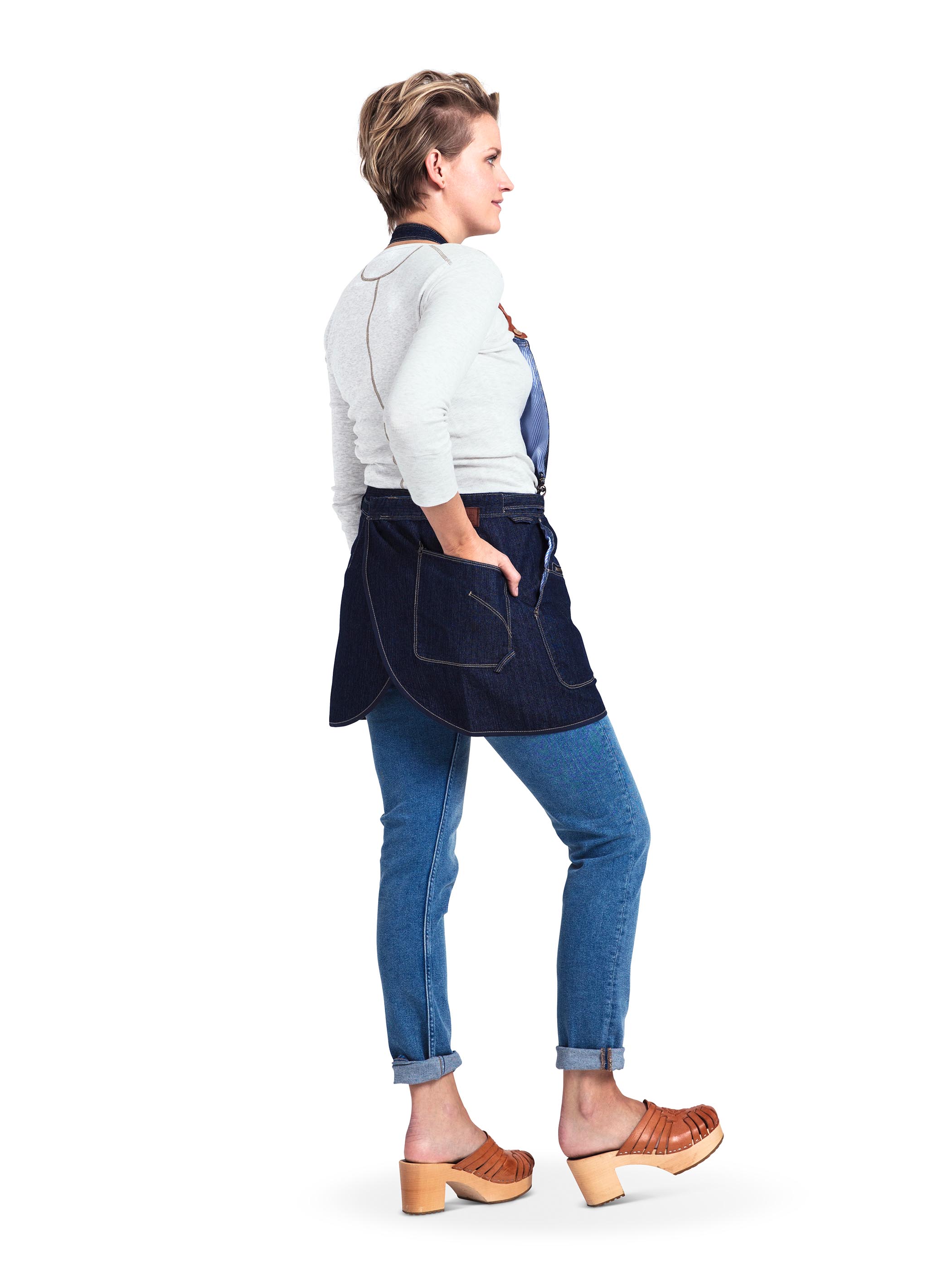 Drew Denim Bib Apron - carpenter-style apron - 4