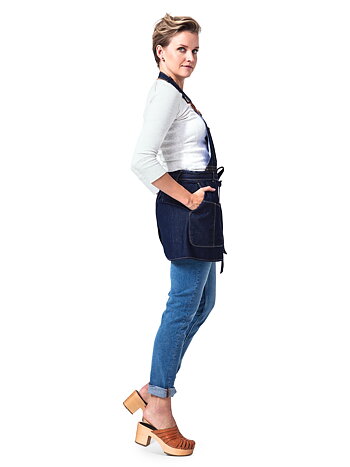 Drew Denim Bib Apron - carpenter-style apron