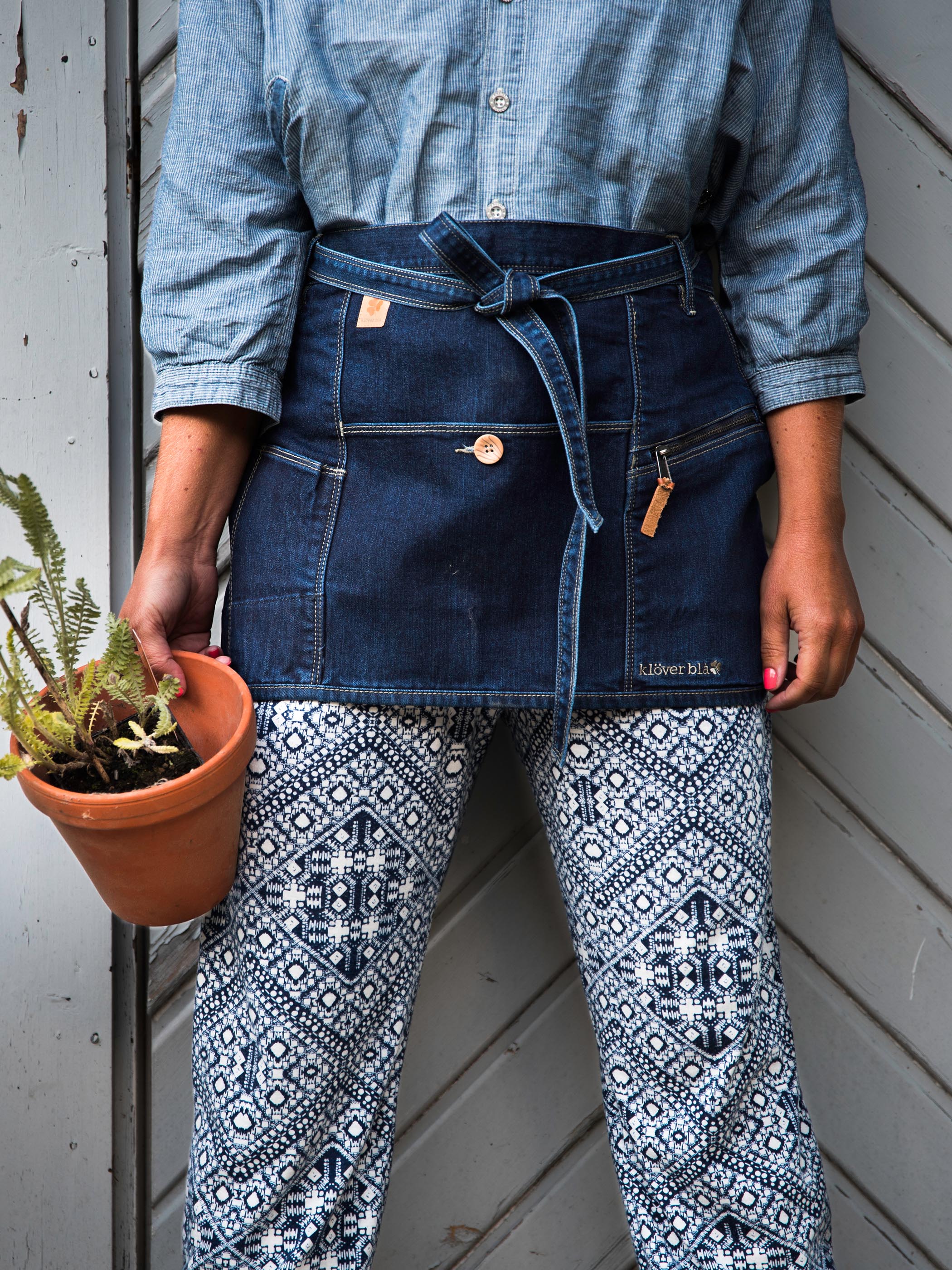 Lea denim hip apron - höftförkläde i denim - 11