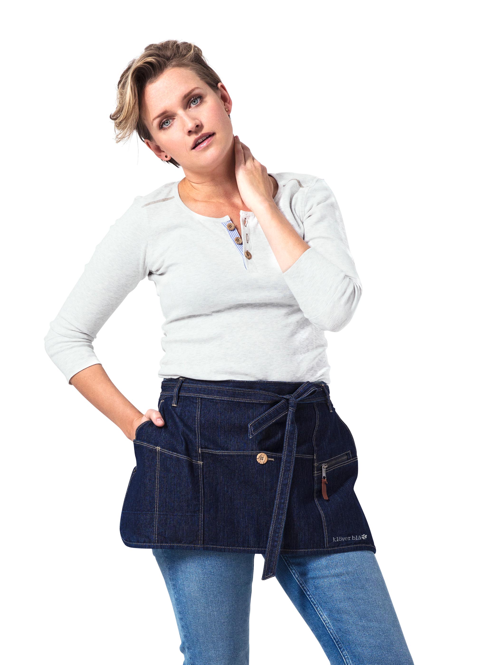 Lea denim hip apron - höftförkläde i denim - 3