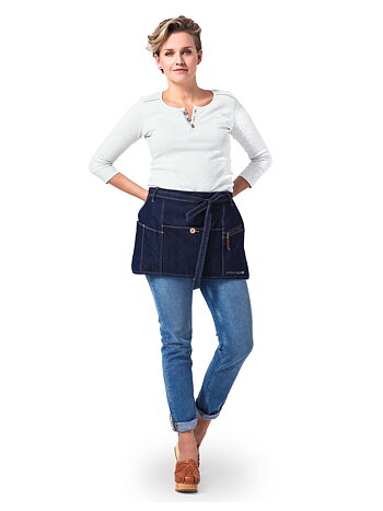Lea Denim Hip Apron - denim half apron