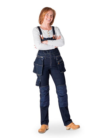 Dee Denim Worker Bib Pants - women’s carpenter trousers