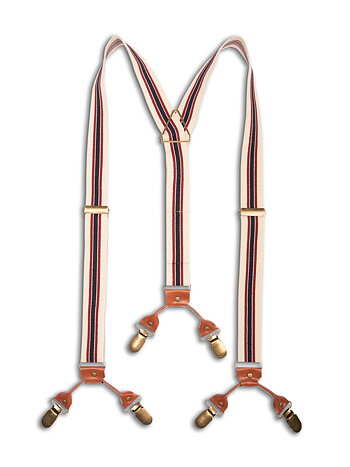 Randiga hängslen - offwhite stripe