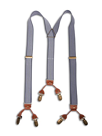 Randiga hängslen - blue/white stripe