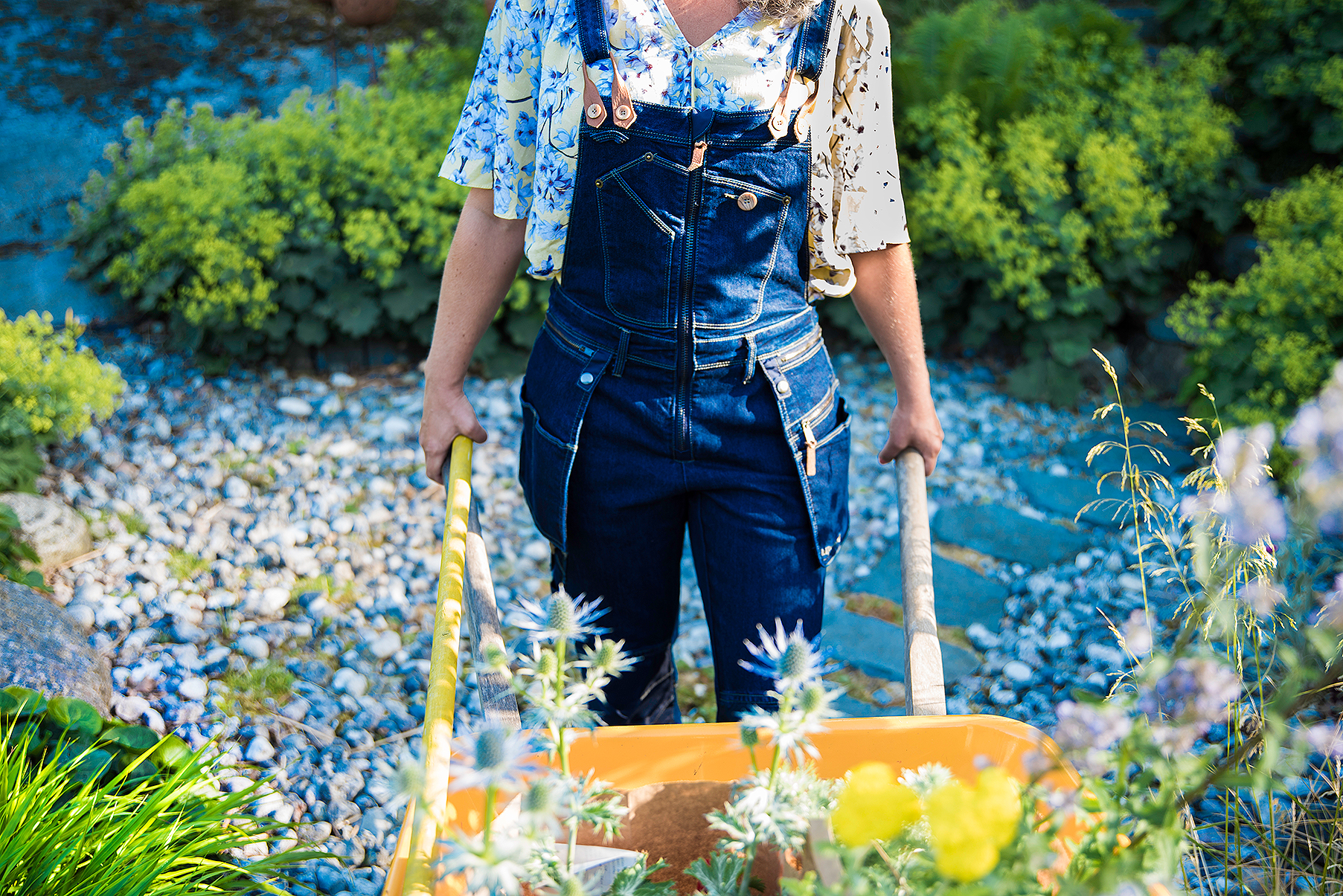 Dee denim worker bib pants- snickarbyxa dam