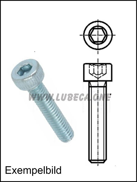 M4 Insex / L=6mm / Stål Zink