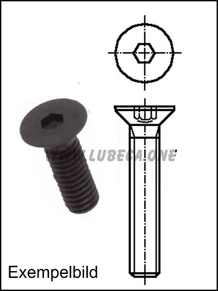 M5 Insex / L=7,2mm / Stål Svärtad (svart)
