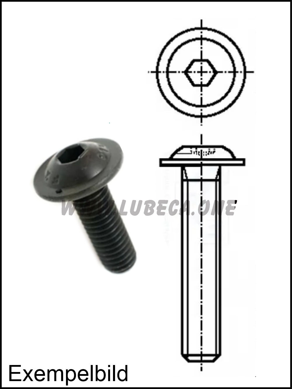 M5 Insex / L=20mm / Stål Svärtad (svart)