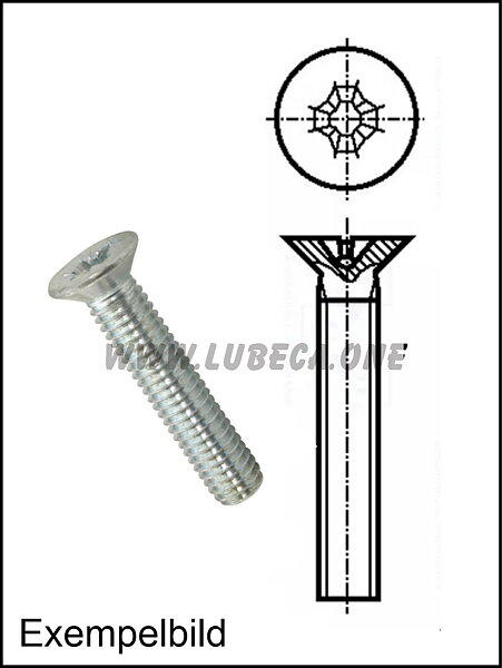 M4 Philips / L=13,5mm / Stål Zink
