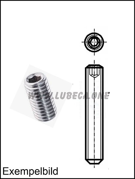 M4 stopskruv/ L=10mm / Stål Zink