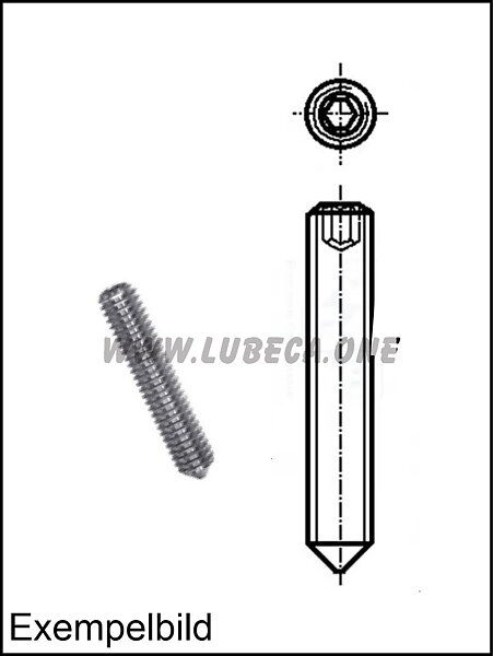 M3 stopskruv/ L=10mm / Rostfritt