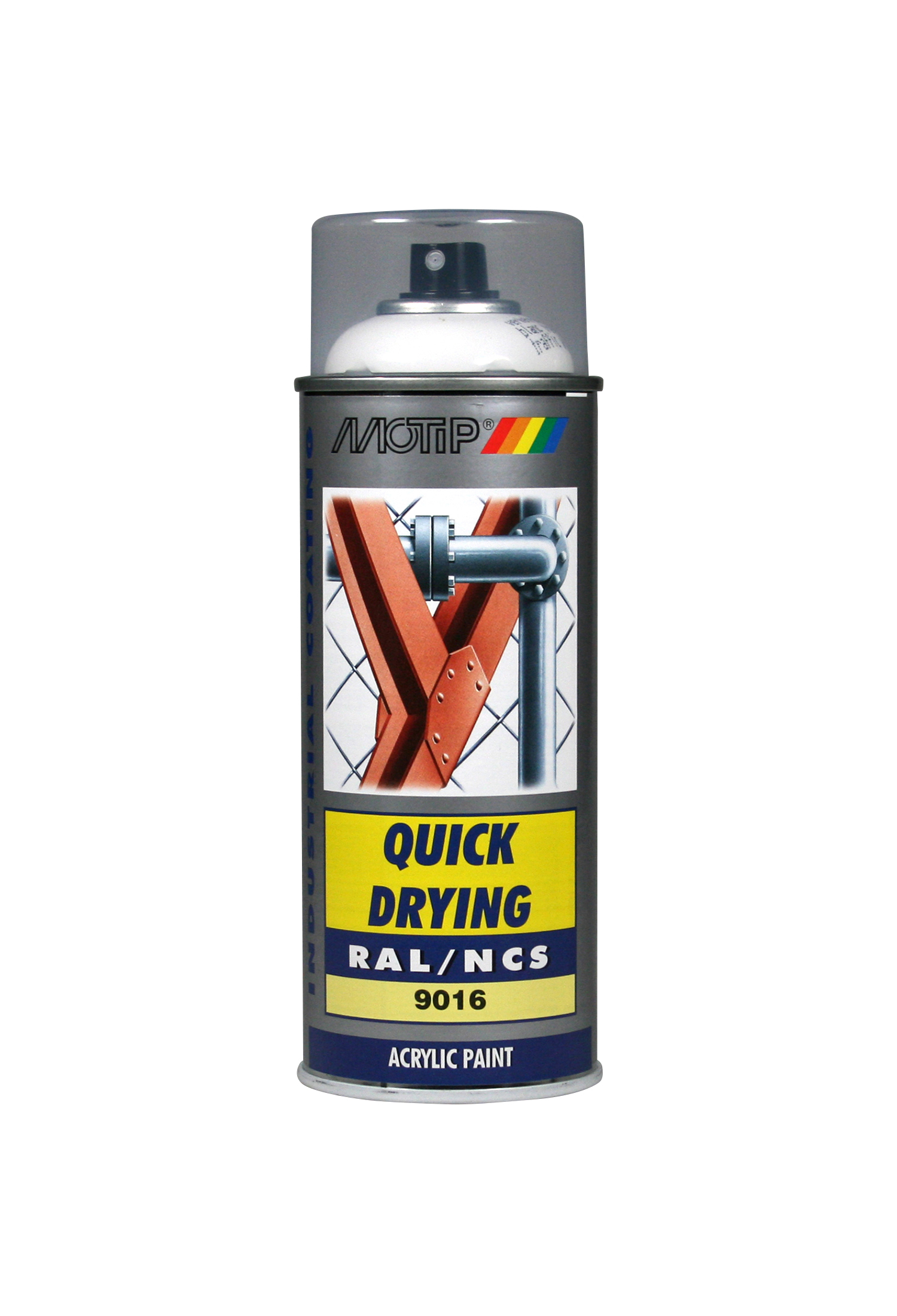 LudwigLacke RAL 9016 VERKEHRSWEISS Matt 400 Ml 1K Spray + Griff