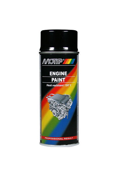 Motorfärg Svart blank 400ml