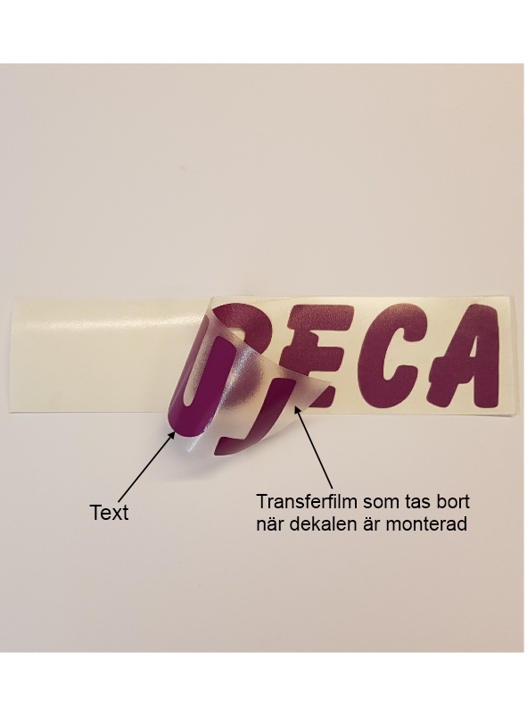 Text dekal av självhäftande väderbeständig vinyl. - 3