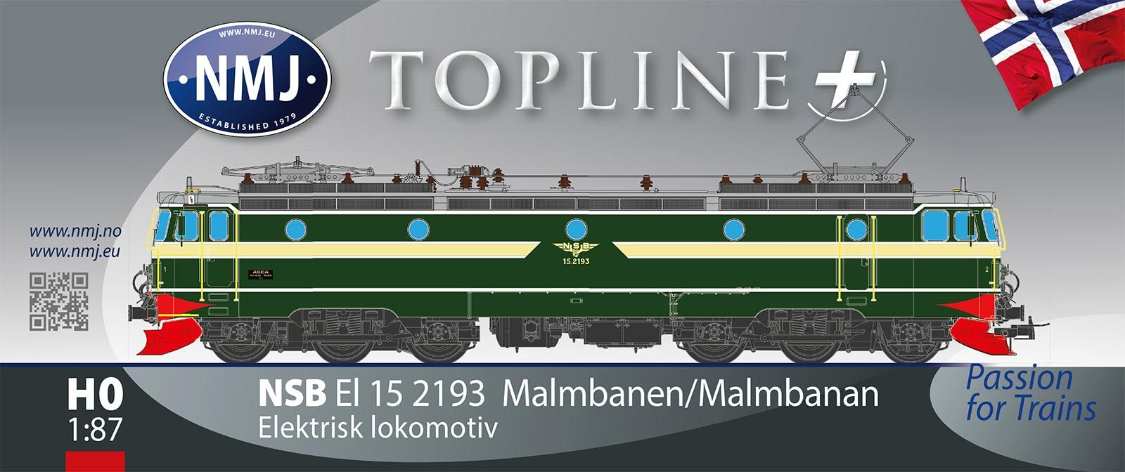 NSB El 15 2192 grønn Malmbanen AC Sound