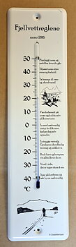 Termometer. Fjellvettreglene